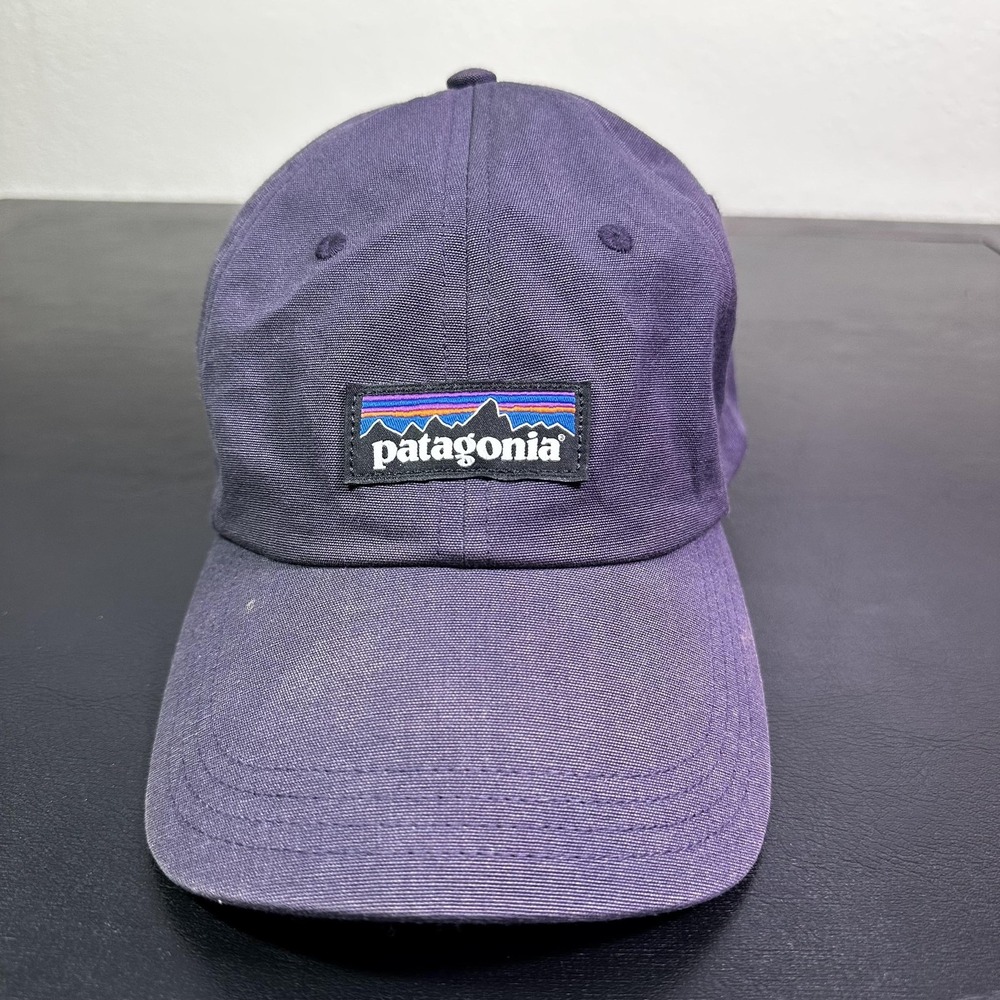 Patagonia Hat Cap Strap Back One Size Purple Twill Logo Patch Mens Outdoor